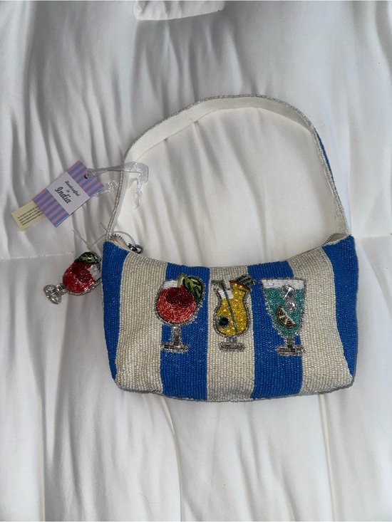 None Handbags - Cocktails Beaded Shoulder Bag Handmade in India New with Tags